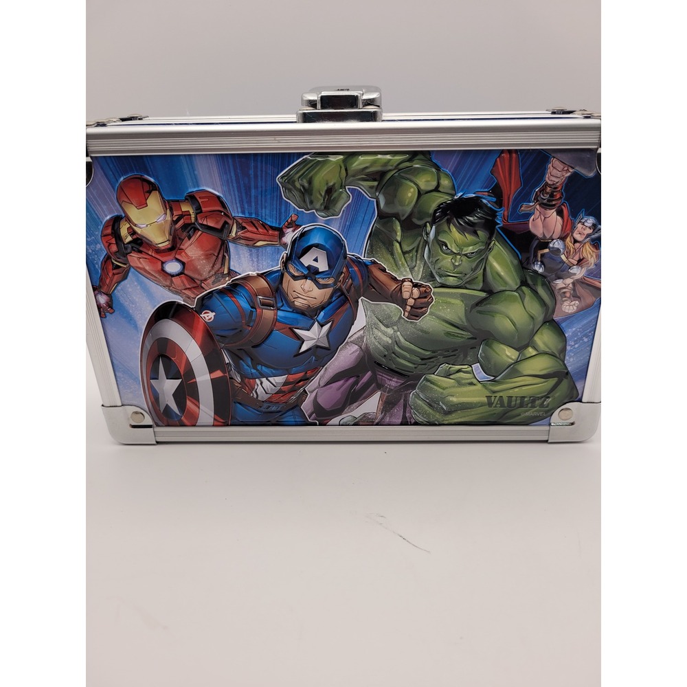Vaultz Marvel Avengers Storage Case Kids Blue Toy Lot Hardshell Latch